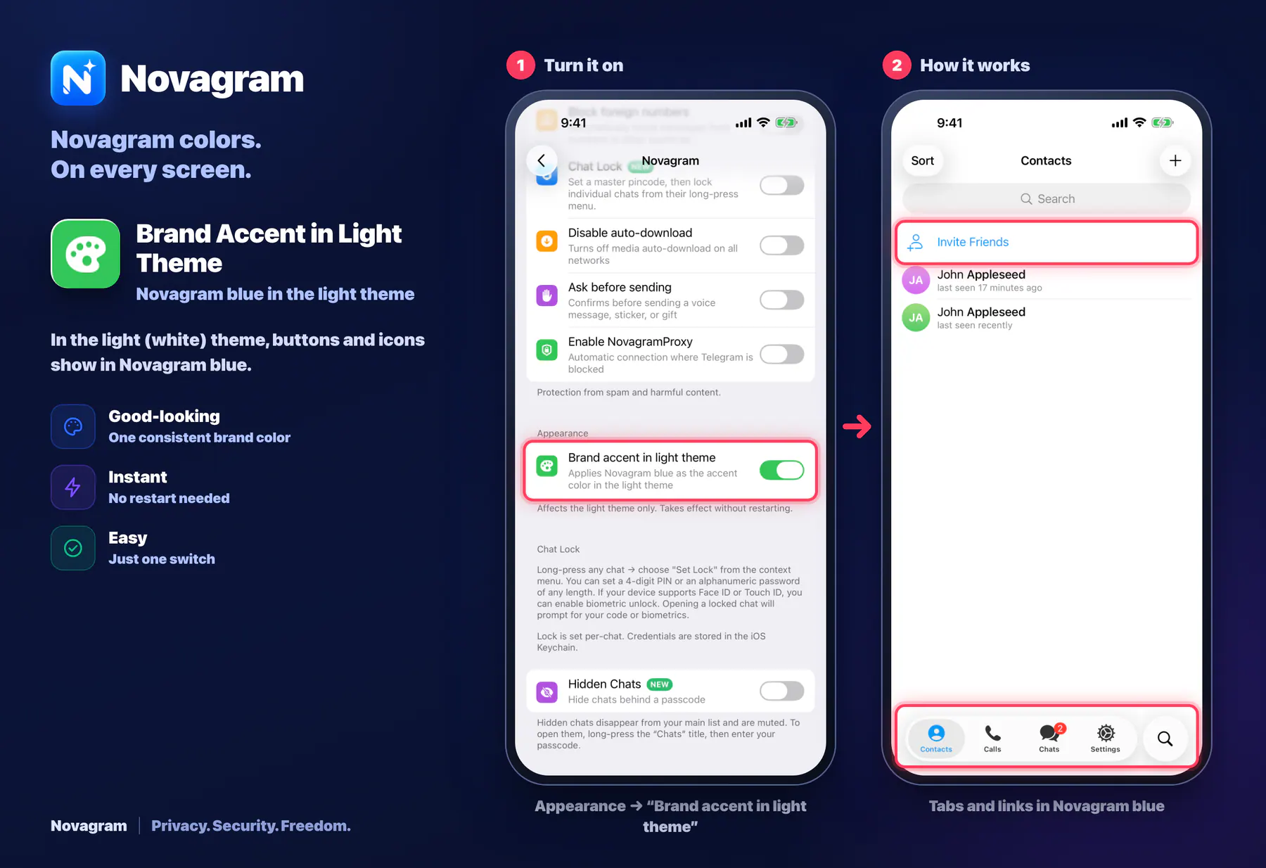 Brand Accent in Light Theme — Novagram card