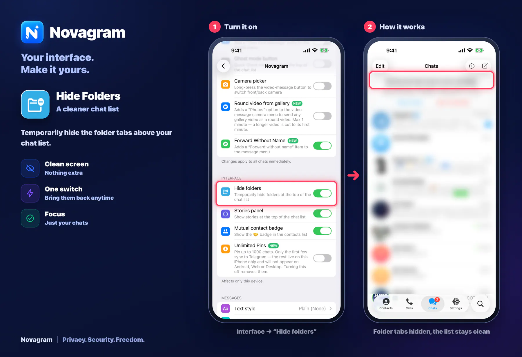 Hide Folders — Novagram card