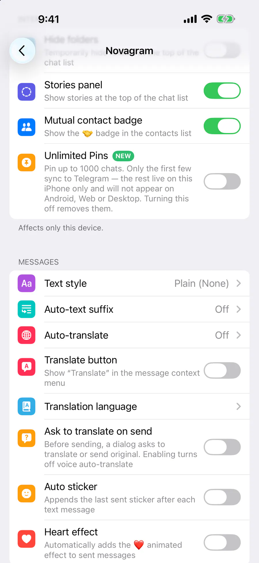 Messages → “Auto-text suffix”