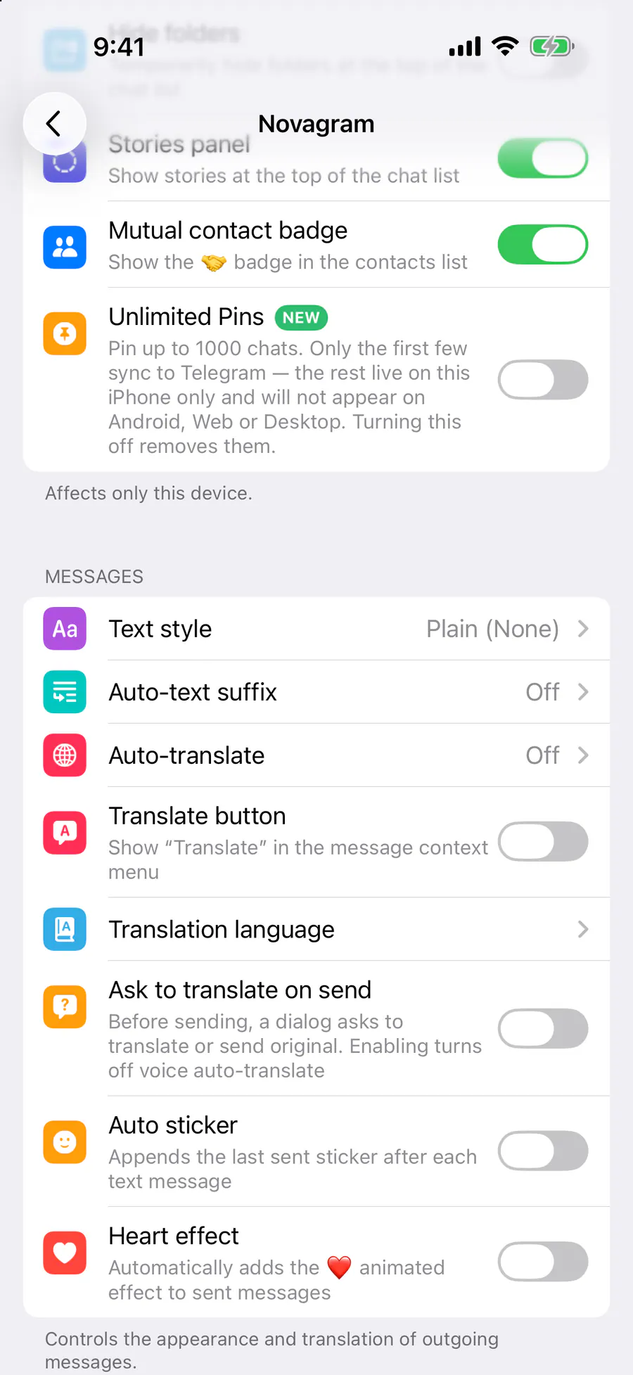 Messages → “Auto-translate”