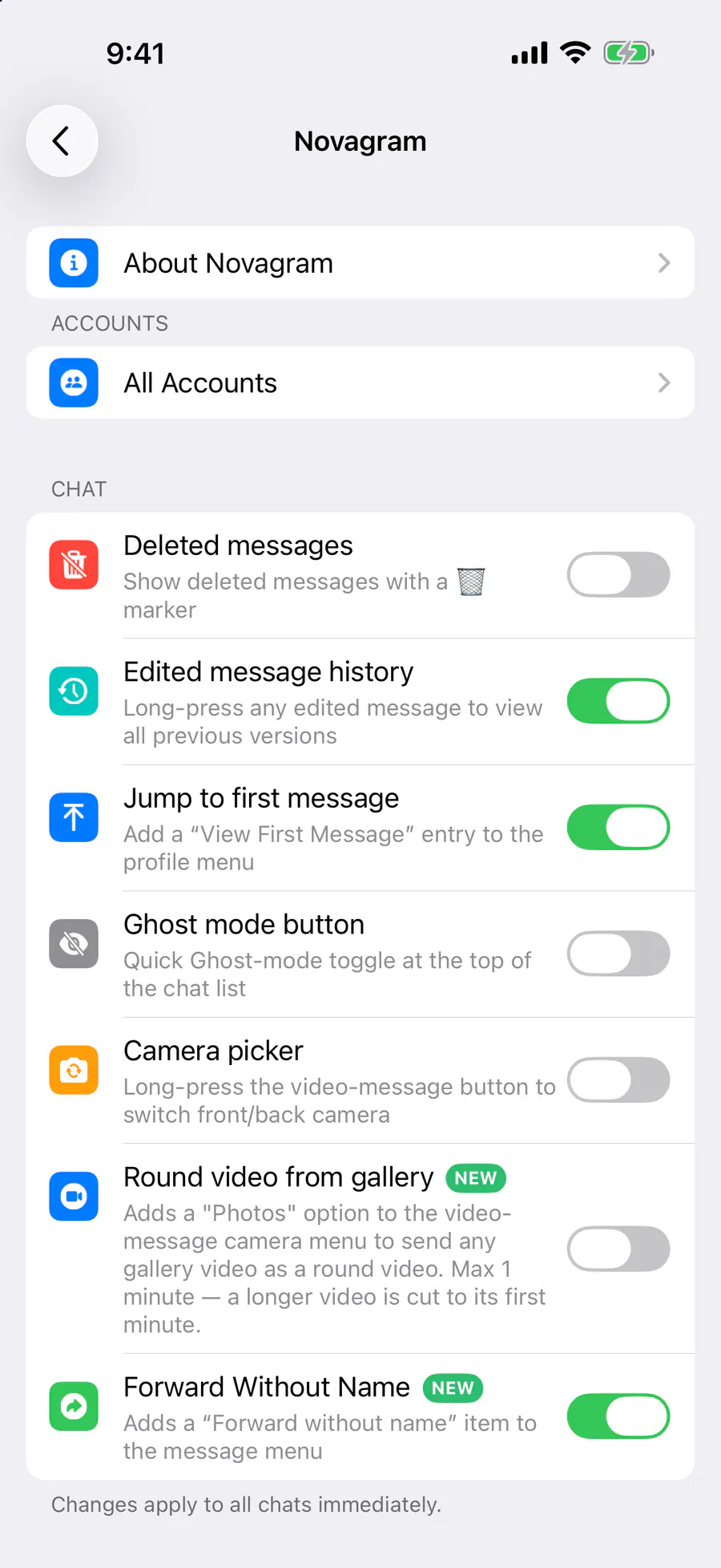 Chat → “Jump to first message”