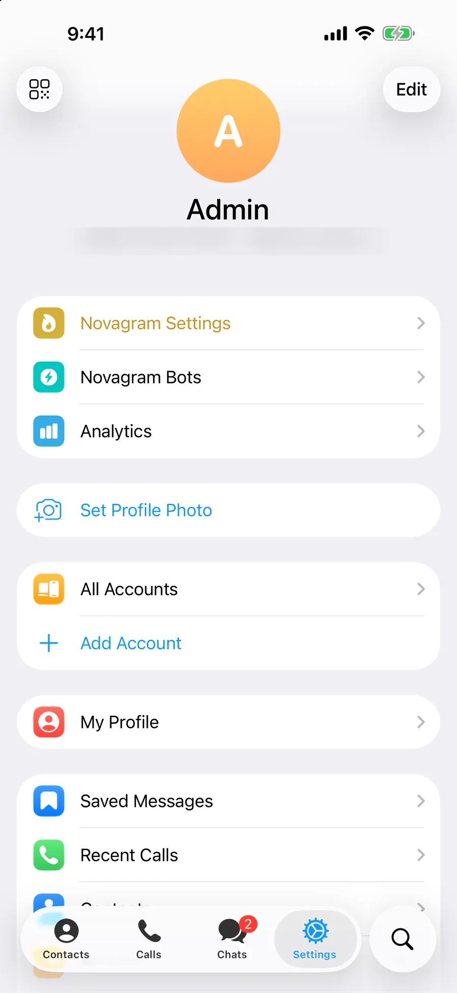 Settings → “Analytics”