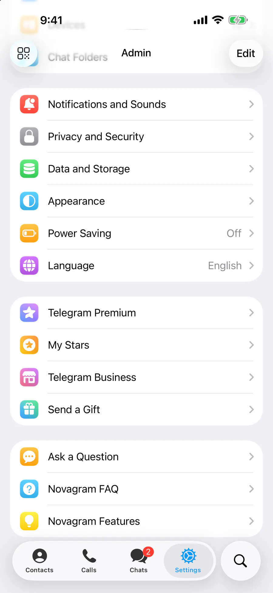 Settings → “Appearance”