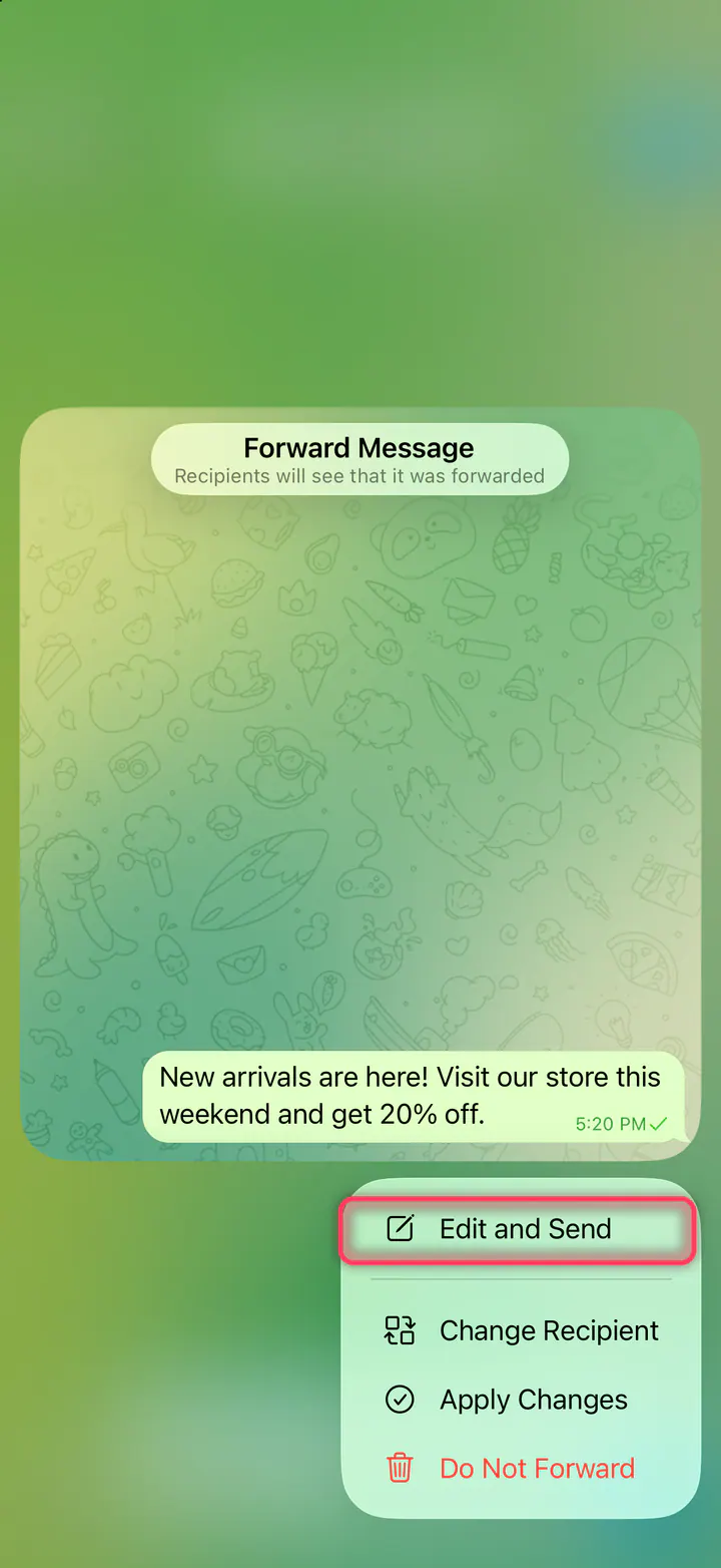 Choose “Edit and Send”