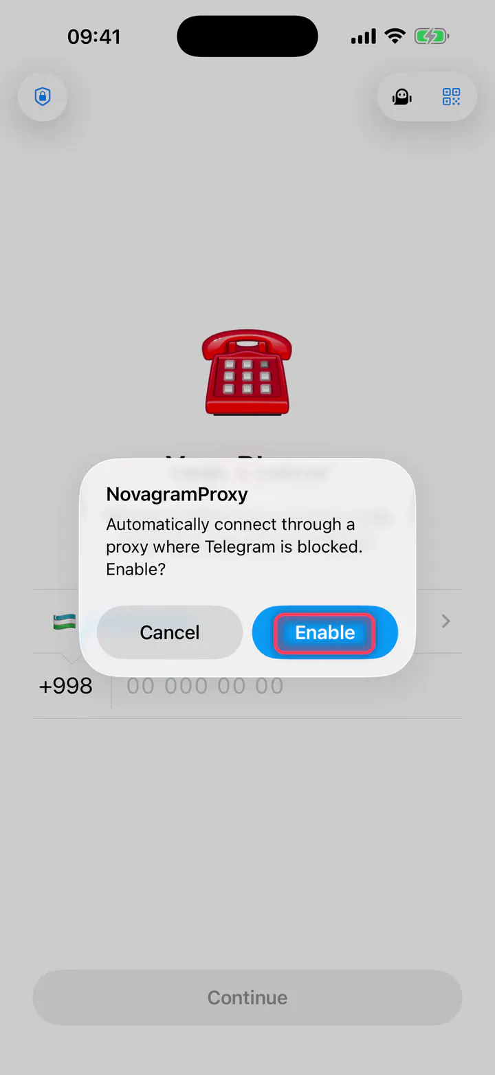 Tap “Enable”