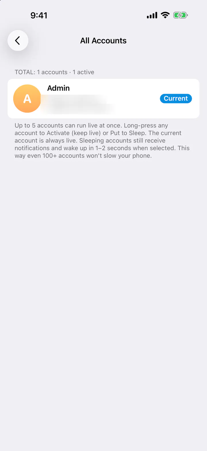 All your accounts in one place